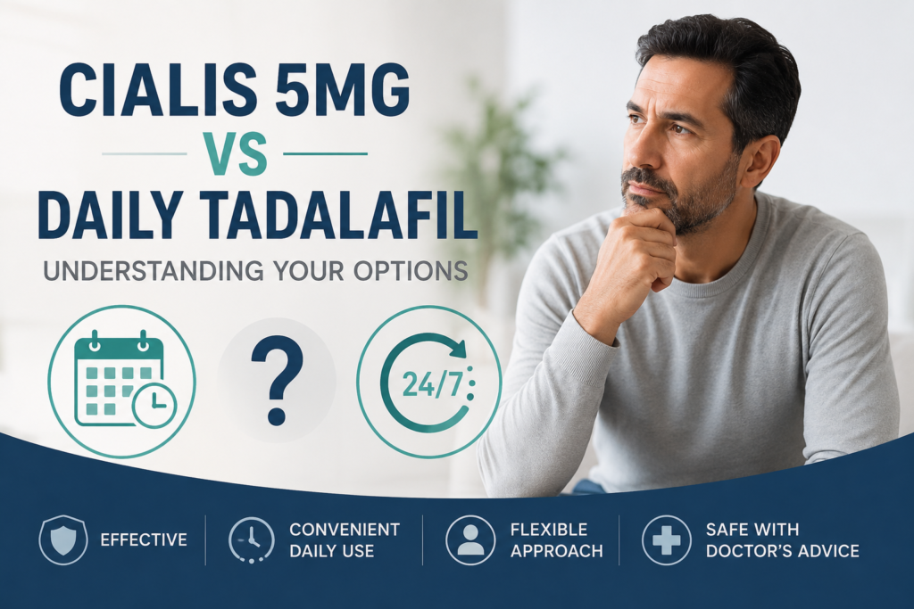 Cialis 5mg Tadalafil daily use comparison for UAE users